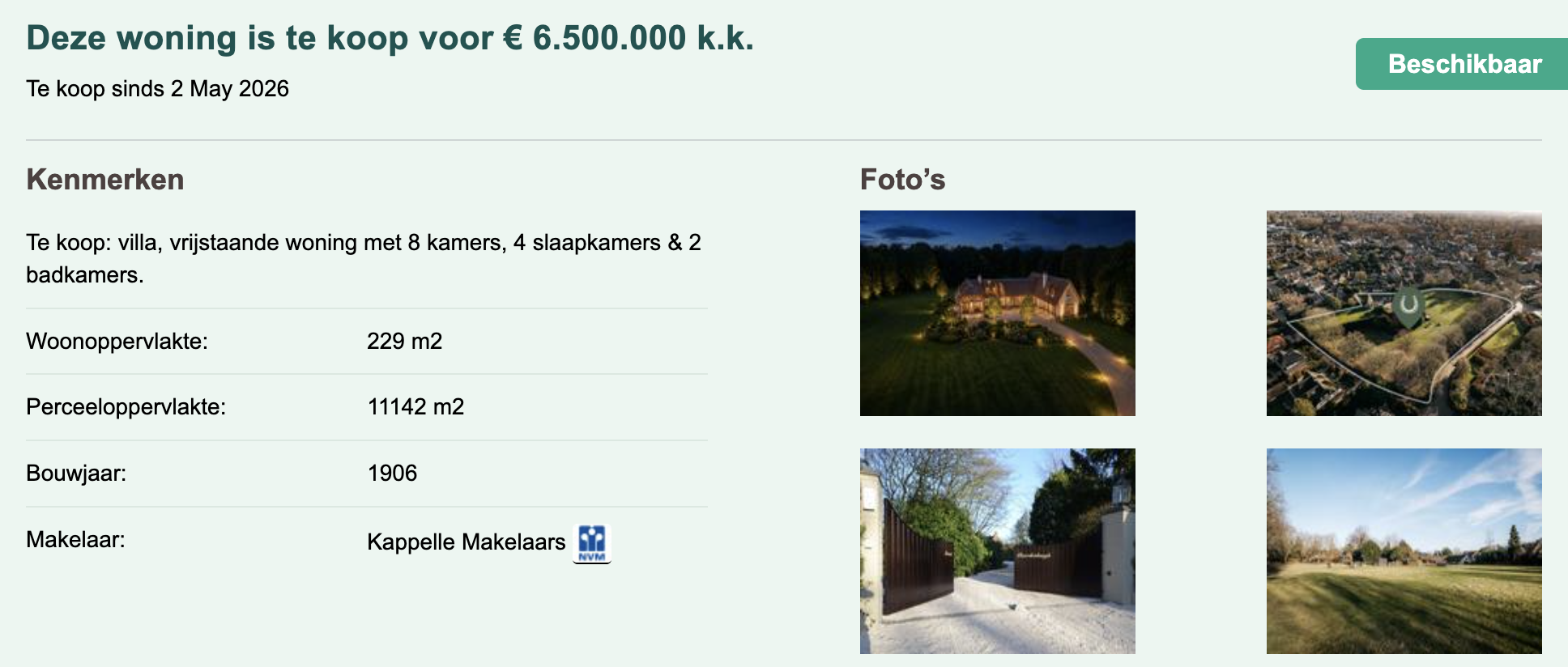 John Ewbank en Kelly Weekers zetten hun villa in Laren te koop voor 6,5 miljoen euro